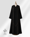 Contrast Stitching Open Abaya