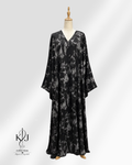 Monochrome Printed Abaya