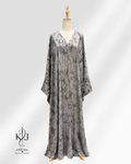 Silver Grey Marble Abaya