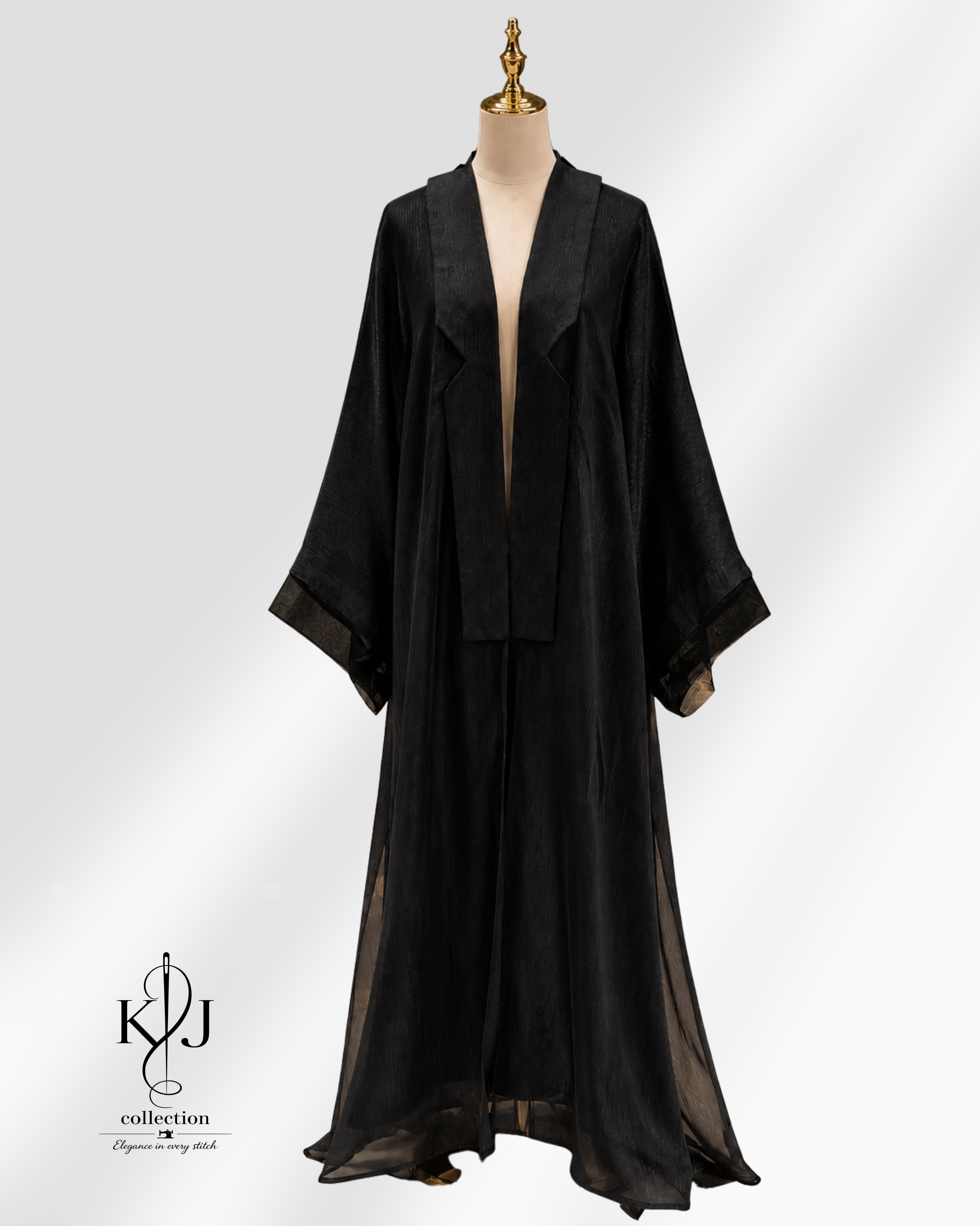 Lapel Collar Open Abaya